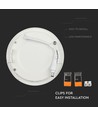 18W Ø22,5cm LED indbygningspanel - Hul: Ø21 cm, Mål: Ø22,5 cm