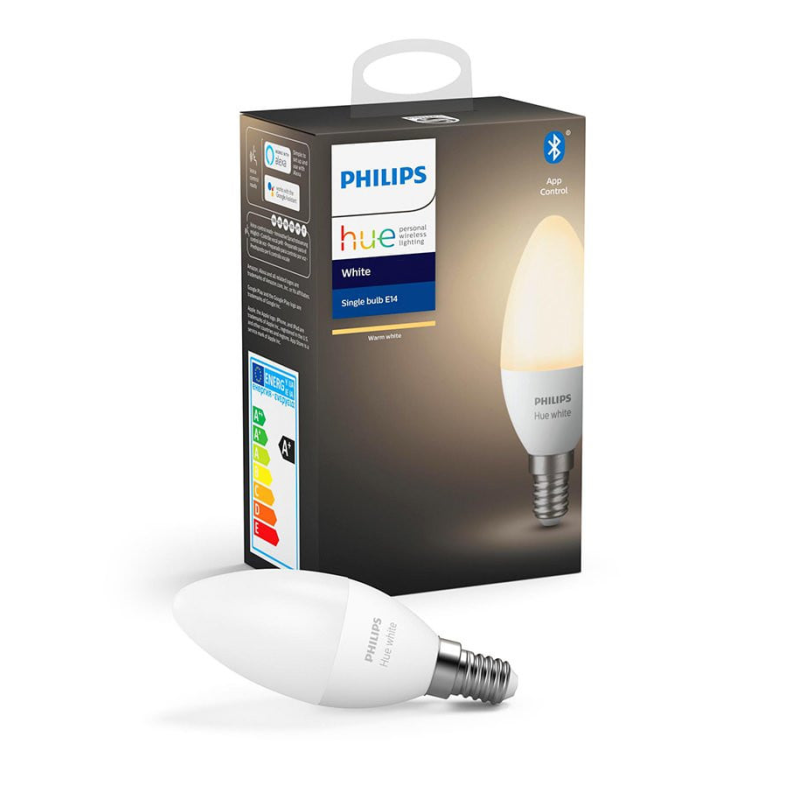 Philips Hue White LED Pære E14 Kerte BT - Philips