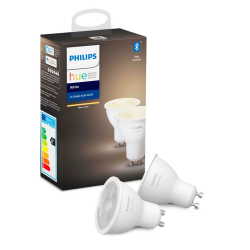 Philips Hue White LED spot GU10 2-pack BT - Philips