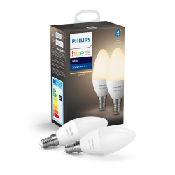 Philips Hue White LED Pære E14 Kerte 2-pack BT - Philips