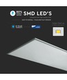 V-Tac 120x60 LED panel - 40W, 120lm/w, Samsung LED chip, hvid kant