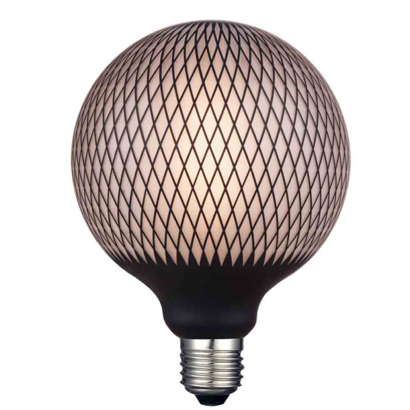Billede af COLORS DIAMOND Print LED Globe pære E27 - Halo Design