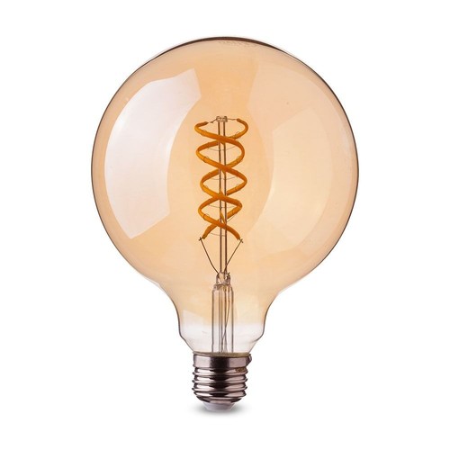 E27 dekorativ LED globepære - spiral filament, 5W, 2200K, Ø95 mm