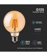 E27 8W dæmpbar LED globepære - Ø12,5 cm, Kultråd, ekstra varm hvid
