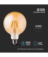 E27 6W LED globepære - Kultråd, Ø12,5 cm, Ekstra varm hvid, 2200K