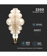 E27 8W dæmpbar LED kæmpe globepære - Ø20 cm, Kultråd, ekstra varm hvid, 1800K