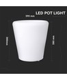 V-Tac RGB LED potteskjuler - Genopladelig, med fjernbetjening, 28x28x29 cm