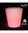 V-Tac RGB LED potteskjuler - Genopladelig, med fjernbetjening, 28x28x29 cm