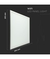 40W Smart Home LED panel - Højde:25mm, 60x60, Tuya/Smart Life, Virker med Google Home, Alexa og smartphones, hvid kant