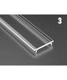 Aluprofil Type Z til indendørs IP20 LED strip - Nedsænket, 1 meter, ubehandlet aluminium, vælg cover