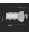 V-Tac 100W LED gadelampe - Samsung LED chip, Ø60mm, IP65, 135lm/w