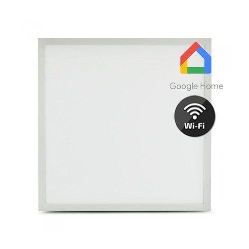 40W Smart Home LED panel - Højde:25mm, 60x60, Tuya/Smart Life, Virker med Google Home, Alexa og smartphones, hvid kant