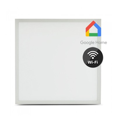40W Smart Home LED panel - 60x60, Tuya/Smart Life, Virker med Google Home, Alexa og smartphones, hvid kant