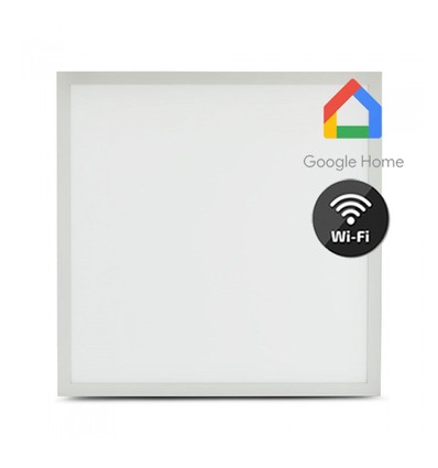 V-Tac 60x60 Smart Home LED panel - Tuya/Smart Life, 40W, virker med Google Home, Alexa og smartphones, hvid kant