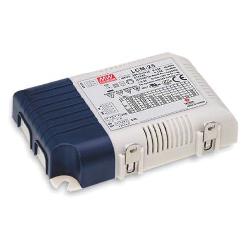 Meanwell 25W / 350-1050mA dæmpbar LCM-25 driver - 0-10V dæmpbar, Til LED panel