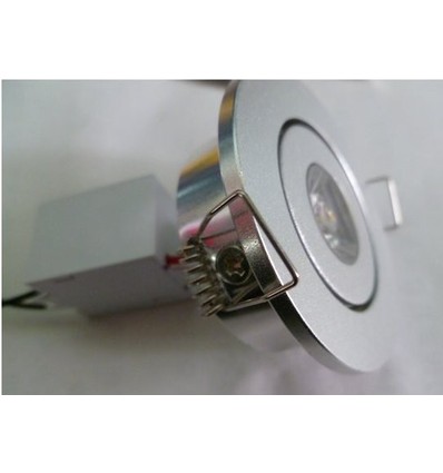 1,2W Ø5,2cm indbygningsspot - Hul: Ø4,2 cm, Mål: Ø5,2 cm, 2,2 cm høj