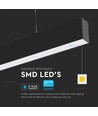 V-Tac 40W LED nedhængt loftarmatur - 120cm, 230V, inkl. lyskilde, UGR 19, justerbar kulør