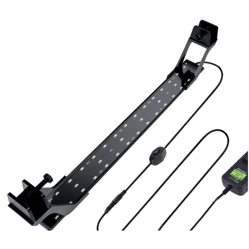 53-73cm akvarie armatur - 14W LED, hvid/blå, justerbar