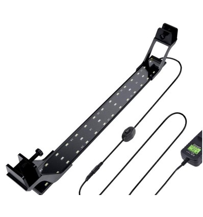 53-73cm akvarie armatur - 14W LED, hvid/blå, justerbar