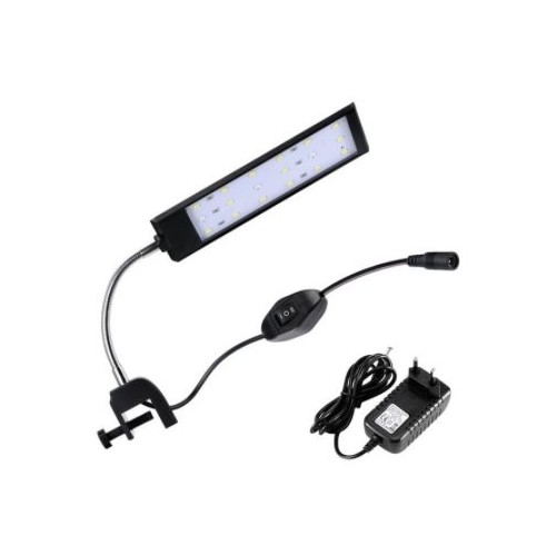 20 cm akvarie lampe - 7W LED, hvid/blå