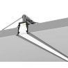 Alu Profil D i Hvid For LED Strip Til Indbyg i Væg eller Loft - 2 Meter