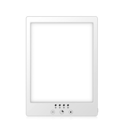 LED lysterapi lampe med timer - 14W, hvid, 12.000 LUX