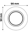 Downlight kit uden lyskilde - Hul: Ø7 cm, Mål: Ø9 cm, sort, vælg MR16 eller GU10 fatning