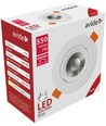 7W LED indbygningsspot - Hul: Ø7,6 cm, Mål: Ø9 cm, indbygget driver, 230V