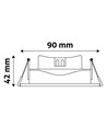 7W Ø10cm LED indbygningsspot - Hul: Ø8 cm, Mål: Ø10 cm, Indbygget driver