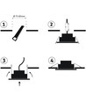 7W Ø10cm LED indbygningsspot - Hul: Ø8 cm, Mål: Ø10 cm, Indbygget driver