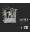 12W LED væglampe - IP65 udendørs, grå, firkantet, justerbar spredning, inkl. lyskilde
