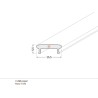 Kraftig Afdæknings Click Cover i Opal Til Alu Profil FLOOR12 - 2 Meter