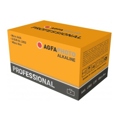 AAA 40-pak AgfaPhoto Professional batteri - Alkaline, 1,5V