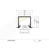 Indbygningsprofil i Hvid Til LED Strip (LINEA-IN20) - 2 Meter