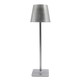 Opladelig LED bordlampe Inde/ude - Sølv, touch dæmpbar, CCT, IP54 udendørs