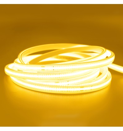 5 m. vandtæt COB strip - 230V, IP67, 360 LED, 10W/m, kan klippes for hver 50cm