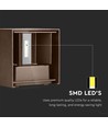 11W LED væglampe - IP65 udendørs, Firkantet, cortenfarvet, justerbar spredning, inkl. lyskilde, corten