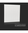 60x60 LED panel, 25W - Højde:33mm, 180lm/w, hvid kant