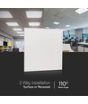 60x60 LED panel, 25W - Højde:33mm, 180lm/w, hvid kant