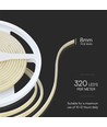 V-Tac 10W/m COB-LED strip - 5m, IP67, 320 LED pr. meter, 24V, COB LED