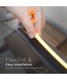 5m 10W/m Rav farve COB-LED strip - 24V DC, IP67, 320 LED pr. meter, COB LED