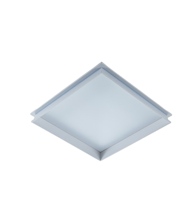 Ovenlysramme til 60x60 LED panel - Flot ovenlysvindue effekt, hvid kant