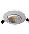 LEDlife 3W indbygningsspot - Hul: Ø6,7-8 cm, Mål: Ø8,5 cm, hvid kant, dæmpbar, 12V/24V