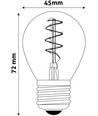 3W LED pære - Kultråd, røget glas, G45, E27, 230V