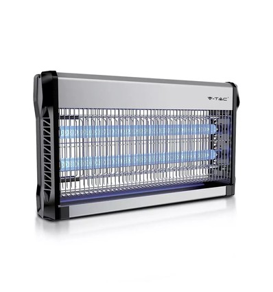 V-Tac insektlampe - 2x15W, indendørs, UV-lys, dækker 100m2