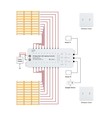 11W per trin Trappe LED COB stripsæt - 24V DC, IP20, Op til 20 trin, med sensor + tænd/sluk kontakt