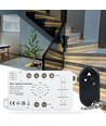 Trappe LED COB stripsæt, 11W per trin - 24V DC, IP20, Op til 16 trin, med sensor + fjernbetjening