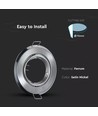 MR16 eller GU10 Downlight kit - Uden lyskilde, børstet stål, Hul: Ø7 cm, mål: Ø9,3 cm