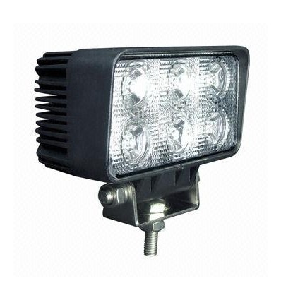 18W LED arbejdslampe - Bil, lastbil, traktor, trailer, udrykningskøretøjer, kold hvid, 12V / 24V