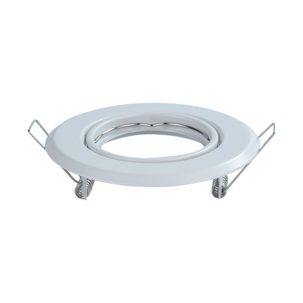 Downlight kit uden lyskilde - Hul: Ø7 cm, Mål: Ø9,3 cm, Hvid, vælg MR16 eller GU10 fatning - Fatning : GU10